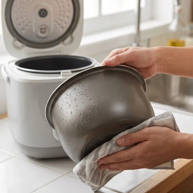 Kenapa bagian luar panci rice cooker perlu dikeringkan sebelum dipasang? Ini alasannya