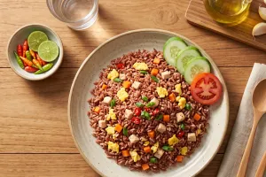 Resep nasi goreng sehat yang rasanya nendang tapi rendah garam, gurihnya nagih dan masaknya gampang