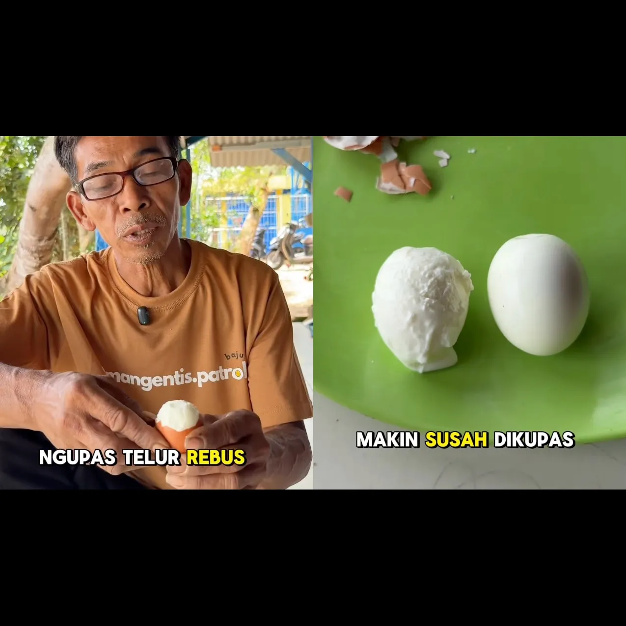 Ngupas telur rebus susah mulus? peternak ayam petelur ini bagikan 2 trik, salah satunya pakai air es