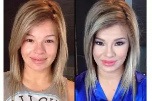 Wajah artis porno sebelum & sesudah makeup! Masih mau nonton filmnya?