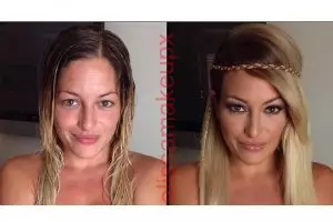 Wajah artis porno sebelum & sesudah makeup! Masih mau nonton filmnya?