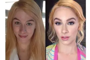 Wajah artis porno sebelum & sesudah makeup! Masih mau nonton filmnya?