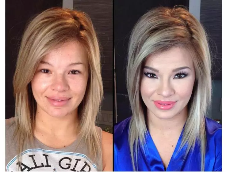 Wajah artis porno sebelum & sesudah makeup! Masih mau nonton filmnya?