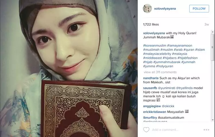 Cantiknya muslimah asal Korea ini, bisa bikin hati cowok adem ayem!