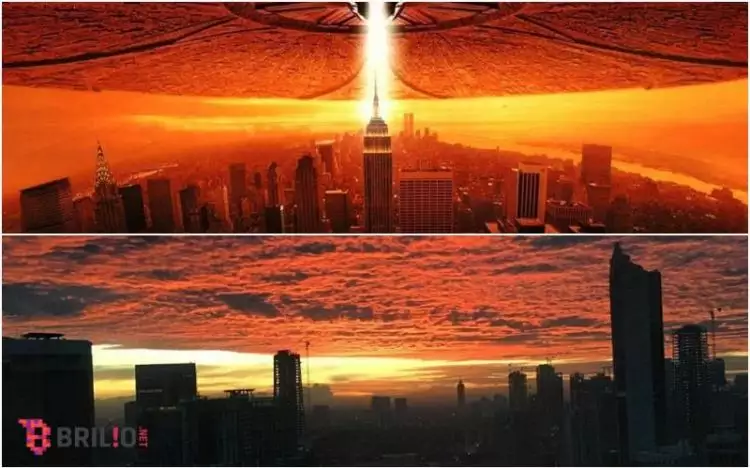 Heboh foto panorama kota Jakarta mirip poster film Independence Day