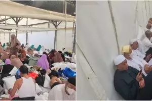 The facilities are very different from those of Korean Hajj pilgrims, these 9 photos of Indonesian Hajj tents in Mina make you sad