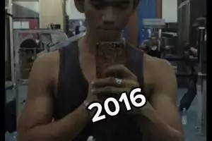 11 Transformations of Ridho D'Academy, who used to be haughty, is now muscular, his muscles make him lose focus