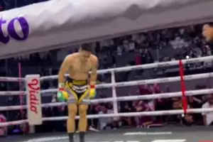 Winning by TKO in the first round, these are 11 moments when Randy Pangalila defeated PON athlete Kkajhe at Byon Combat 3