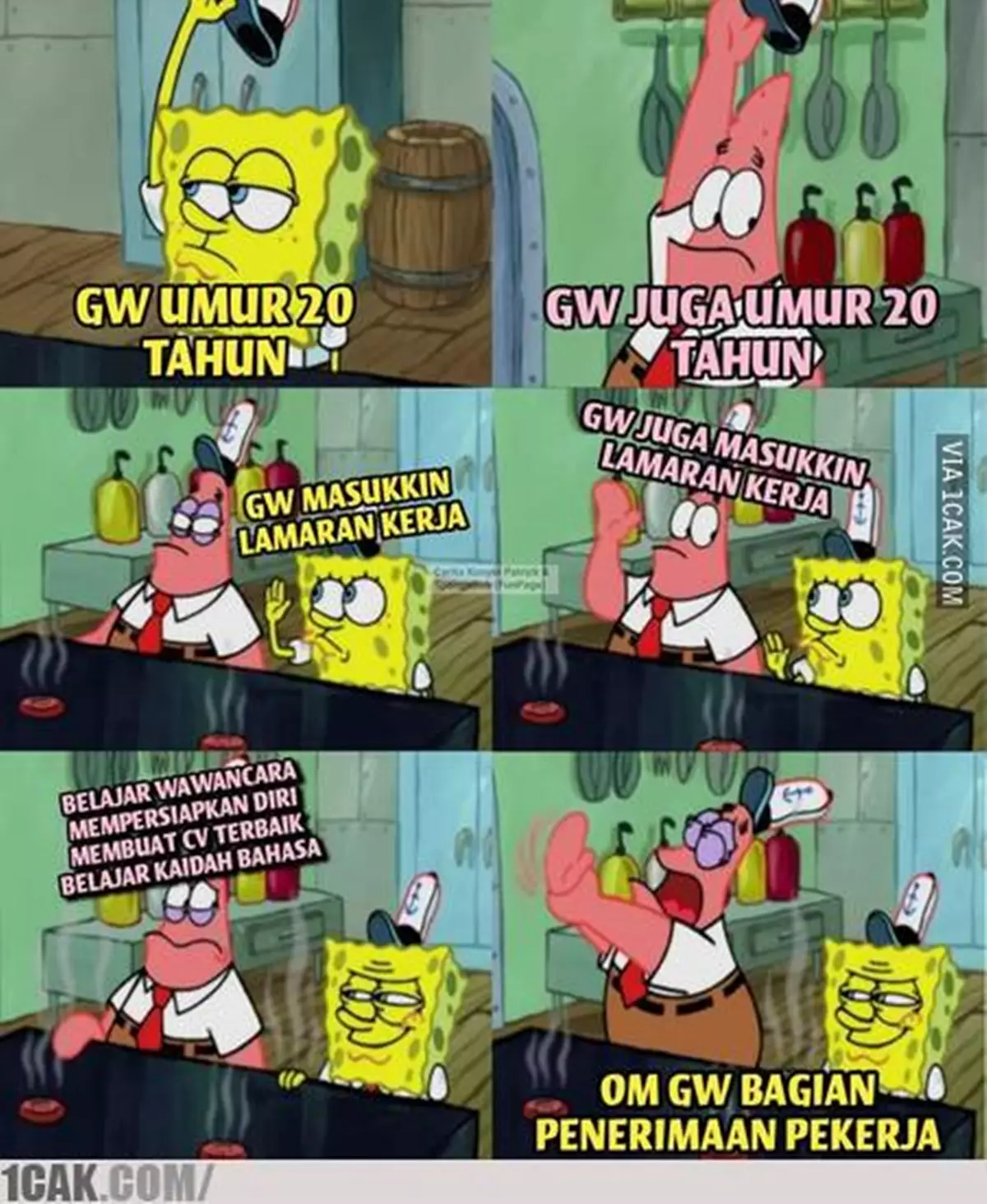 11 Meme lucu masuk kerja berkat orang dalam ini bikin pelamar lain ngelus  dada, nyesek pol, image size:1200x1463