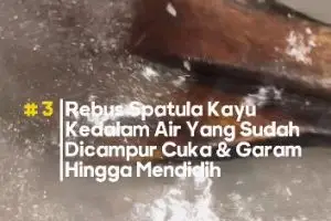Bukan pakai sabun, ini cara bersihkan spatula kayu agar bebas dari noda lemak andalkan 2 bahan dapur