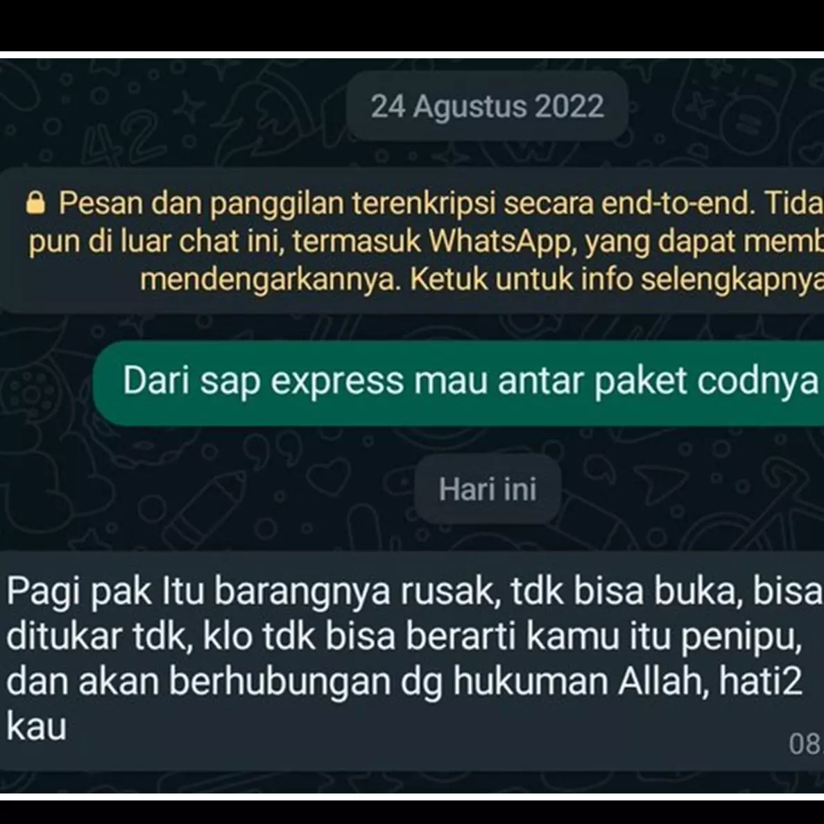 11 Chat lucu berprasangka buruk pas nerima paket dari kurir ini bikin elus dada