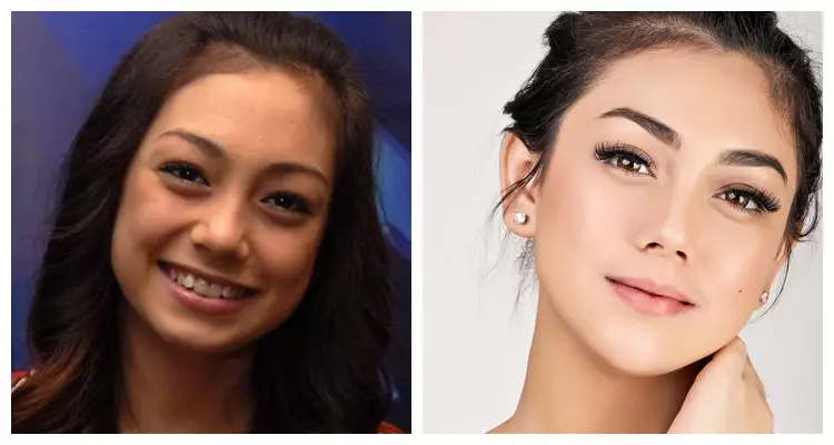 potret dulu dan kini Celine Evangelista © berbagai sumber