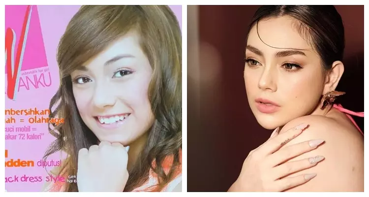 potret dulu dan kini Celine Evangelista © berbagai sumber
