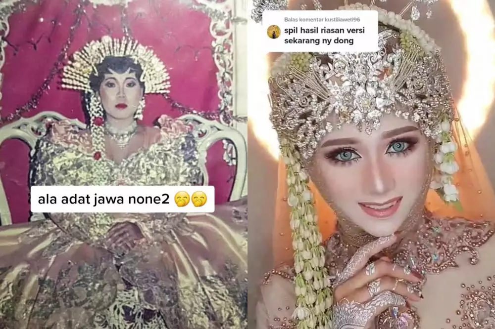 beda makeup pengantin dulu sekarang © TikTok