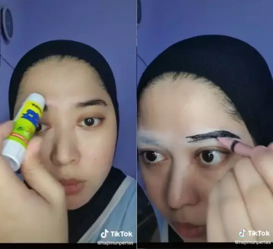 MUA ini recreate riasan pengantin 80-an © TikTok