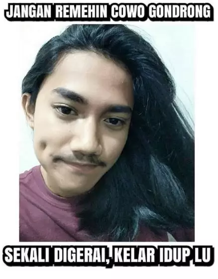 Meme suka duka punya rambut gondrong Berbagai sumber
