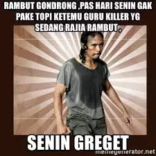 Meme suka duka punya rambut gondrong Berbagai sumber