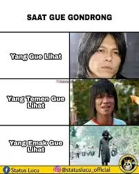 Meme suka duka punya rambut gondrong Berbagai sumber