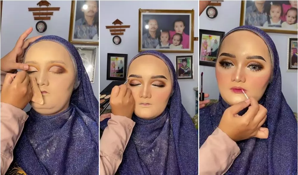 wanita dirias mua jadi pengantin sunda © TikTok
