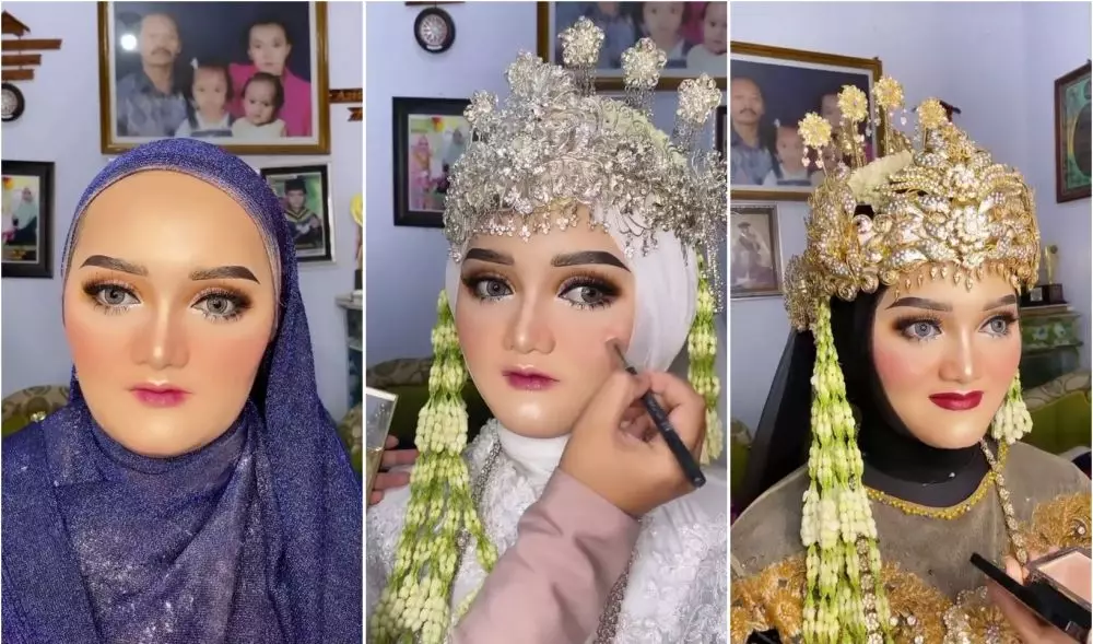 wanita dirias mua jadi pengantin sunda © TikTok