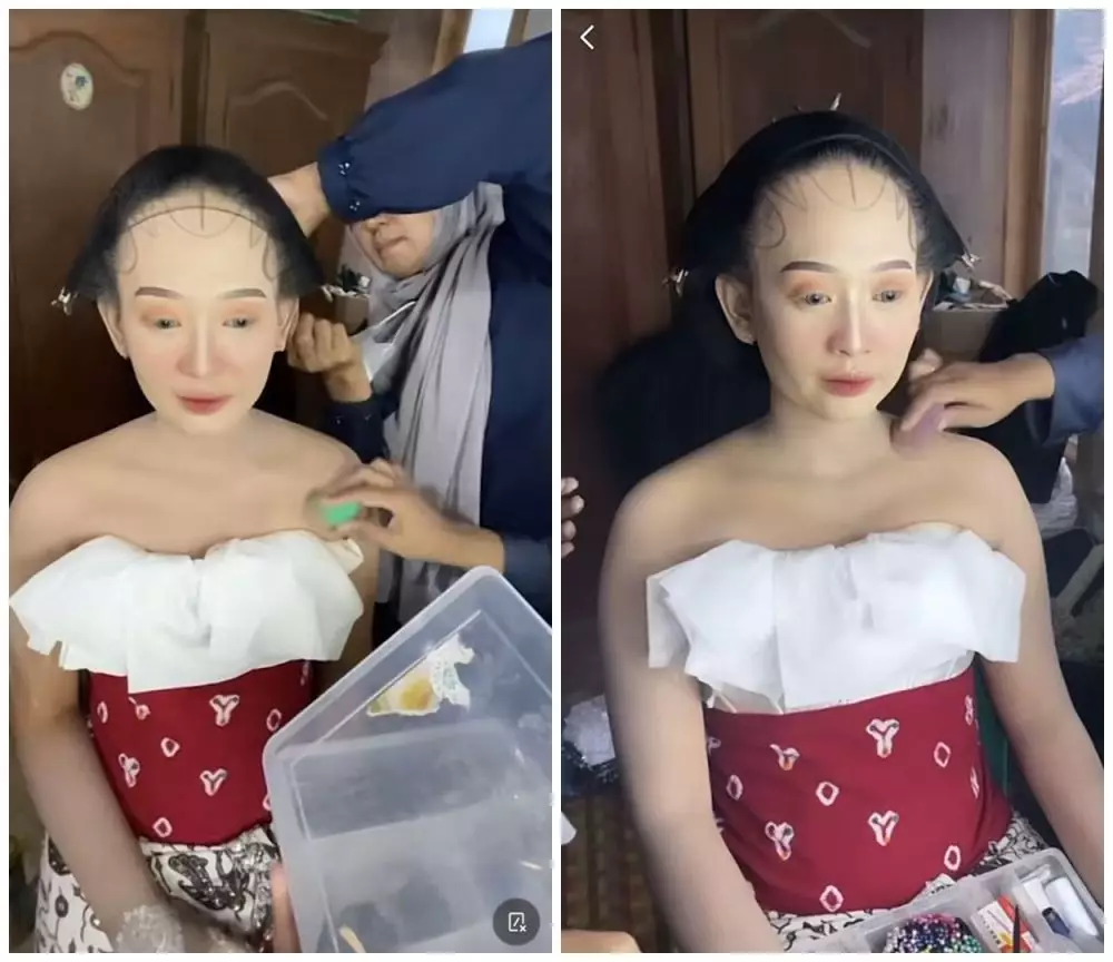 wanita dirias MUA pas ada bekas kerokan © berbagai sumber