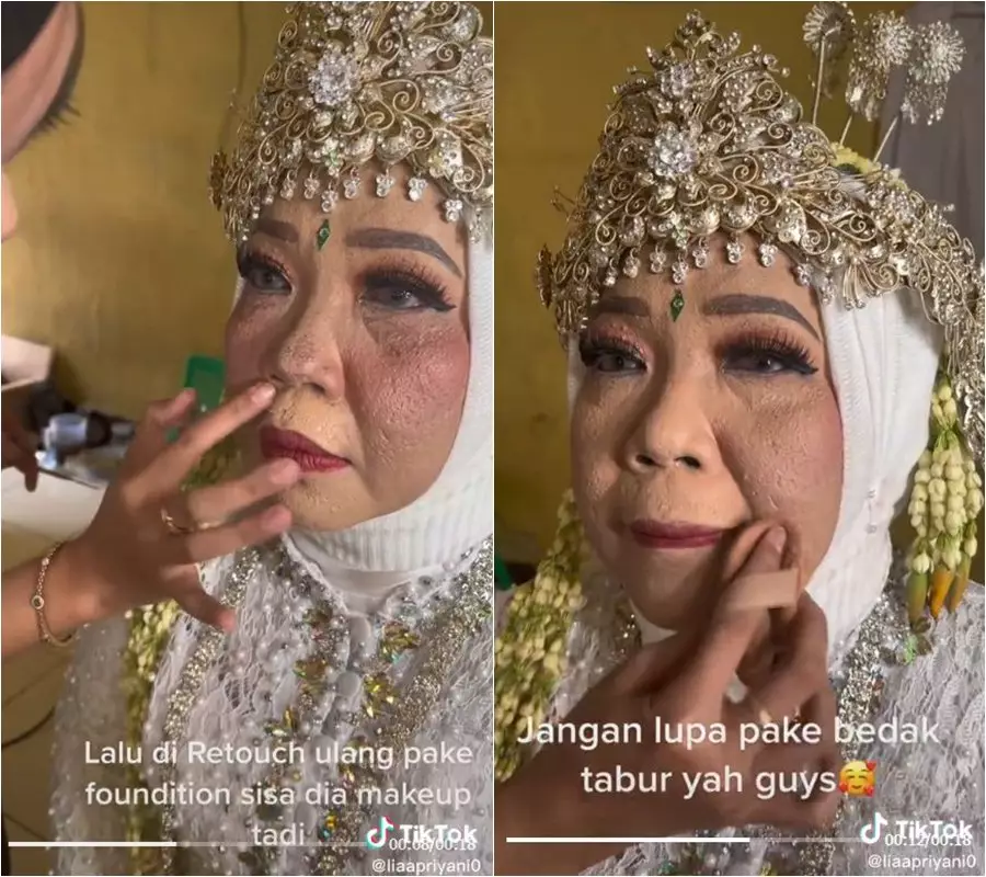 Makeup pengantin Sunda ini rusak © 2022 TikTok