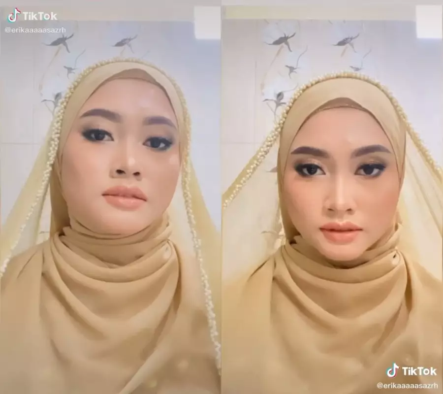 makeup ibu MUA kampung © TikTok/@erikaaazhari makeup ibu MUA kampung © TikTok/@erikaaazhari