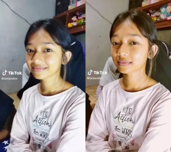 wanita dirias MUA jadi mirip Nikita © TikTok wanita dirias MUA jadi mirip Nikita © TikTok