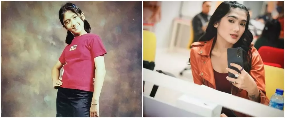 potret dulu dan kini Revi Mariska © Instagram potret dulu dan kini Revi Mariska © Instagram