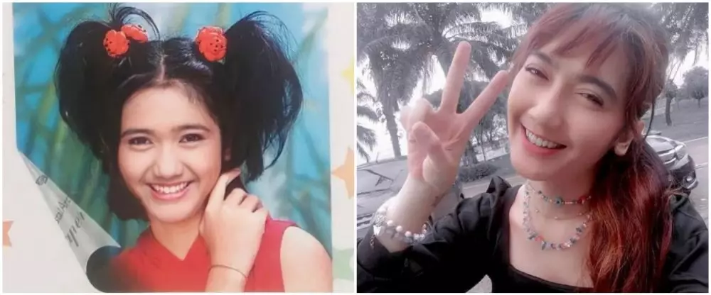 potret dulu dan kini Revi Mariska © Instagram potret dulu dan kini Revi Mariska © Instagram