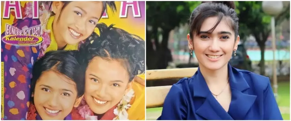 potret dulu dan kini Revi Mariska © Instagram potret dulu dan kini Revi Mariska © Instagram