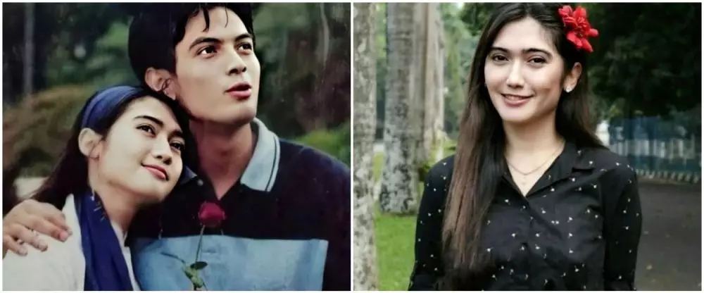 potret dulu dan kini Revi Mariska © Instagram potret dulu dan kini Revi Mariska © Instagram