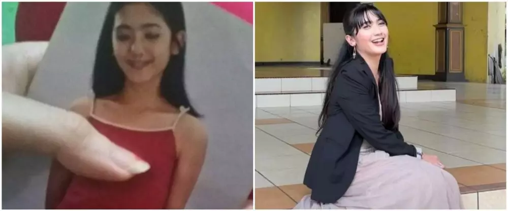 potret dulu dan kini Revi Mariska © Instagram potret dulu dan kini Revi Mariska © Instagram