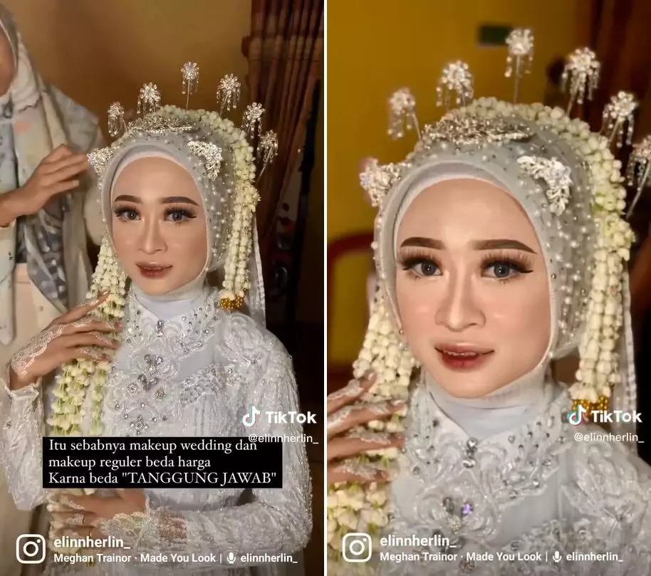 makeup pengantin luntur © TikTok makeup pengantin luntur © TikTok