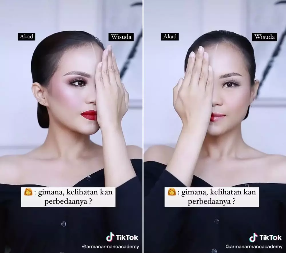 beda makeup wisuda akad © TikTok