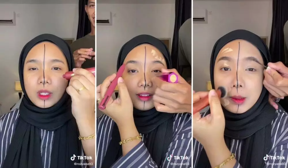 makeup suami versus istri © TikTok