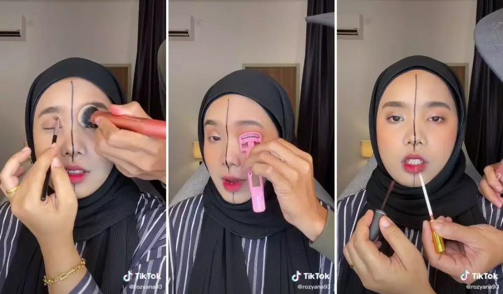makeup suami versus istri © TikTok