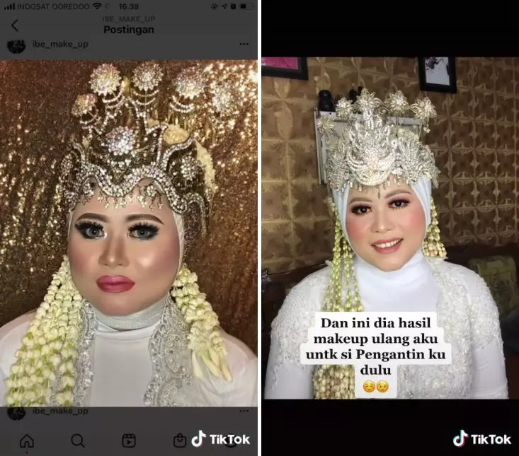 makeup pengantin sunda gagal © TikTok makeup pengantin sunda gagal © TikTok