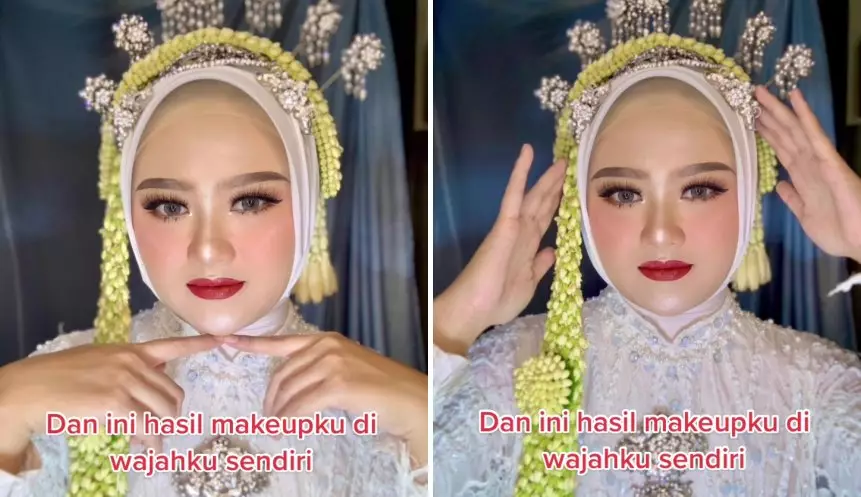 bandingin makeup pengantin © TikTok