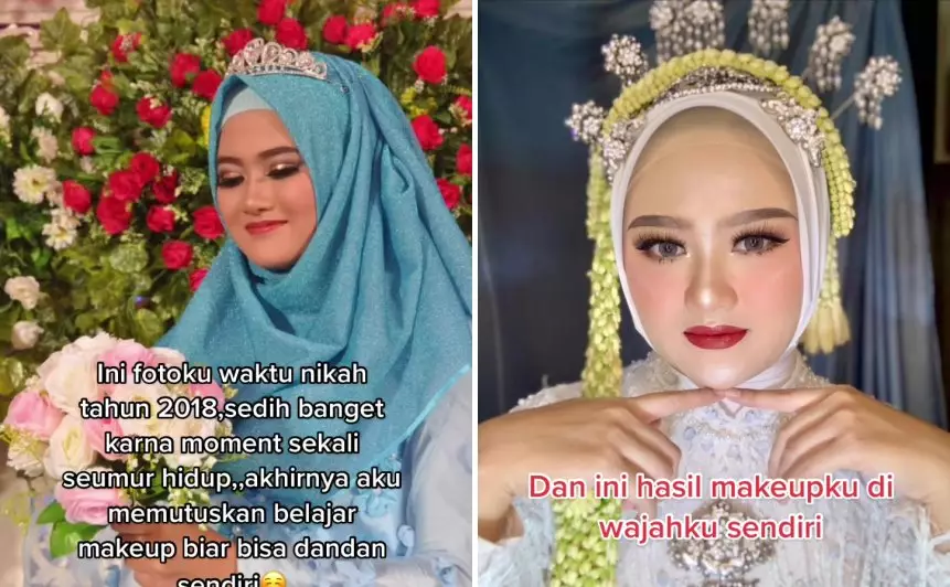 bandingin makeup pengantin © TikTok