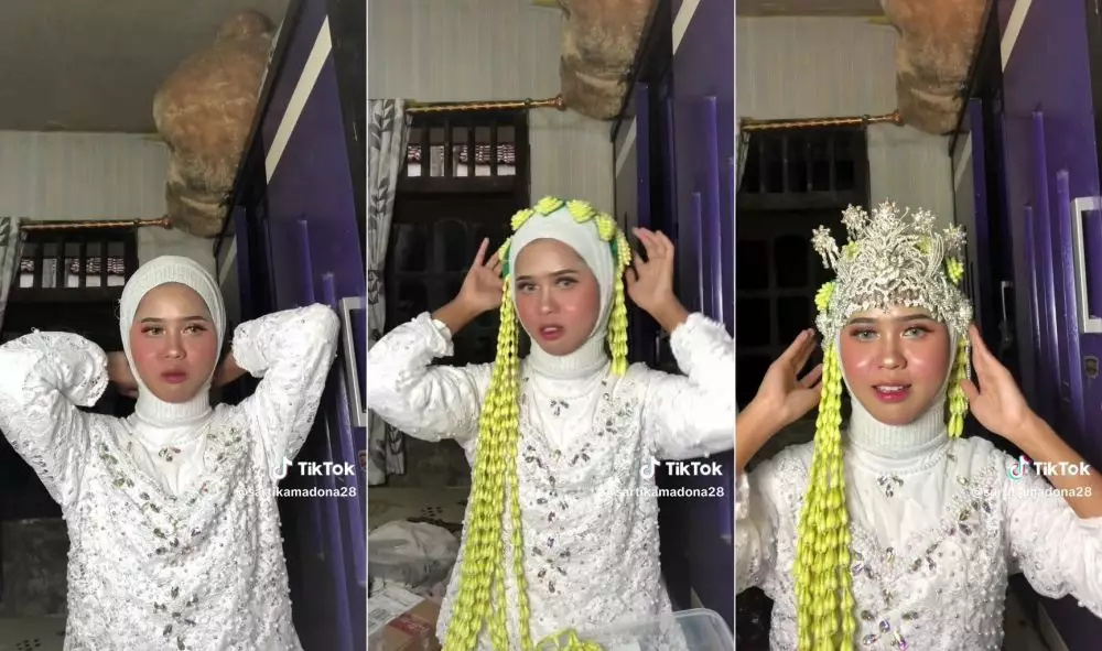 pengantin mirip syahnaz © TikTok