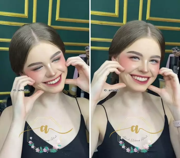 makeup mirip patung © TikTok