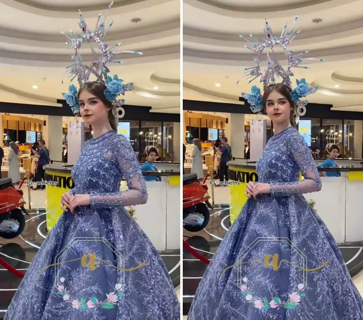 makeup mirip patung © TikTok