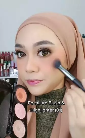 transformasi wanita recreate makeup pernikahan Lesti Kejora © 2023 brilio.net