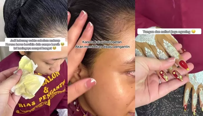 pengantin pakai lulur kunyit bikin susah MUA © 2023 brilio.net