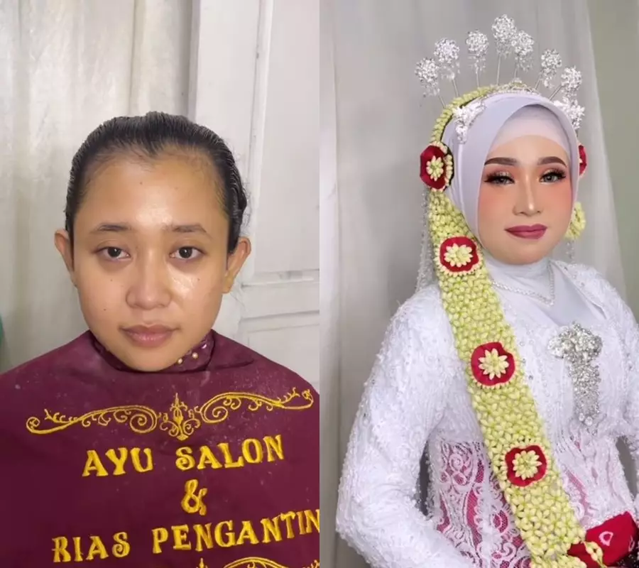pengantin pakai lulur kunyit bikin susah MUA © 2023 brilio.net