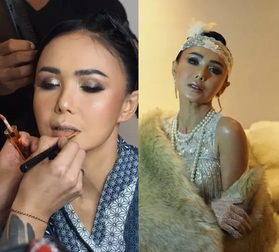 penampilan Yuni Shara saat dirias MUA © Instagram