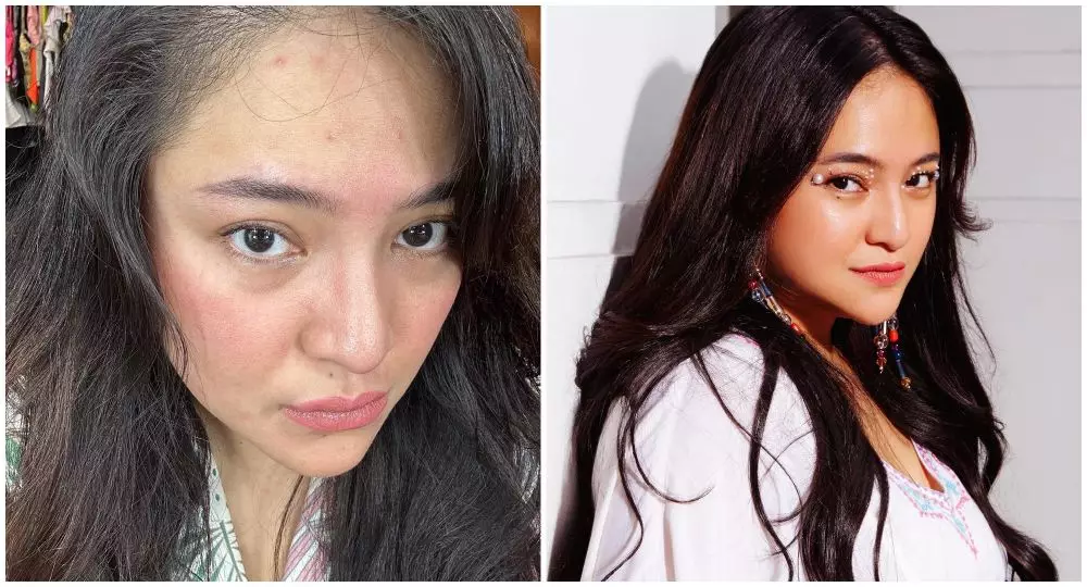 marshanda pakai dan tanpa makeup © Instagram