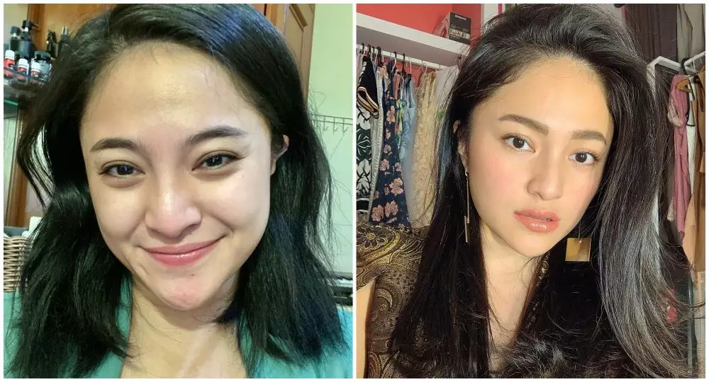 marshanda pakai dan tanpa makeup © Instagram