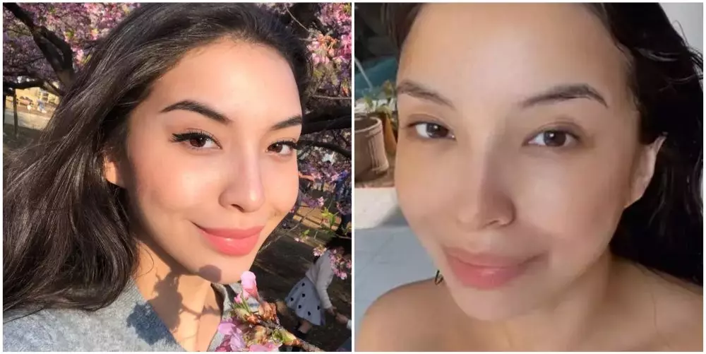 potret model pakai dan tanpa makeup © instagram potret model pakai dan tanpa makeup © instagram